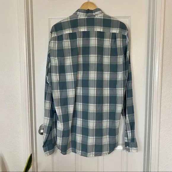 J Crew Men’s Button Down Plaid Long Sleeve Casual Dress Shirt L Tall - Picture 9 of 12